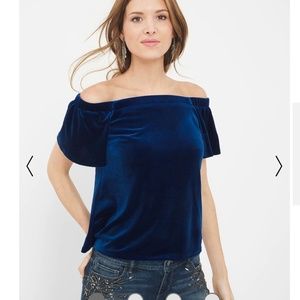 white house black market off the shoulder top